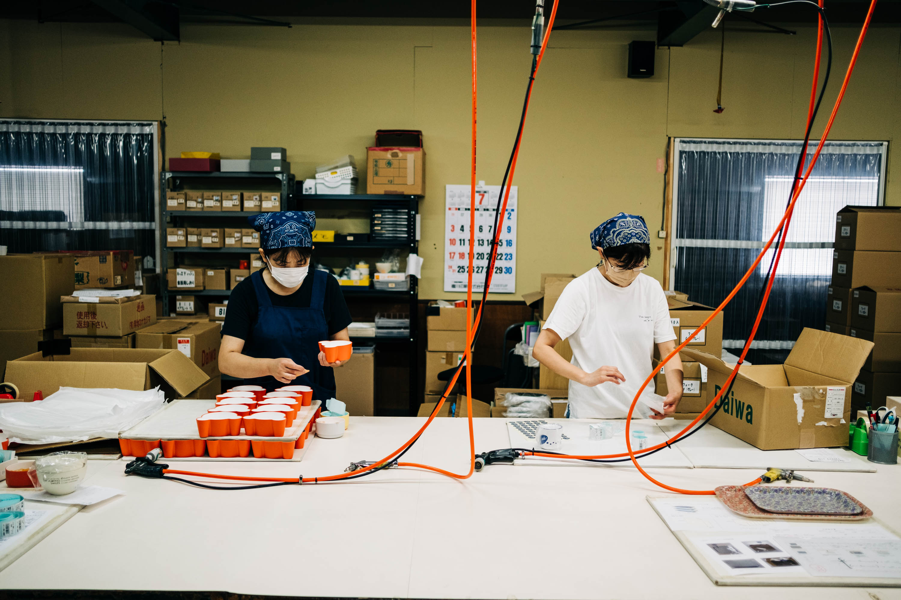 Inside Takenaka’s workshop.