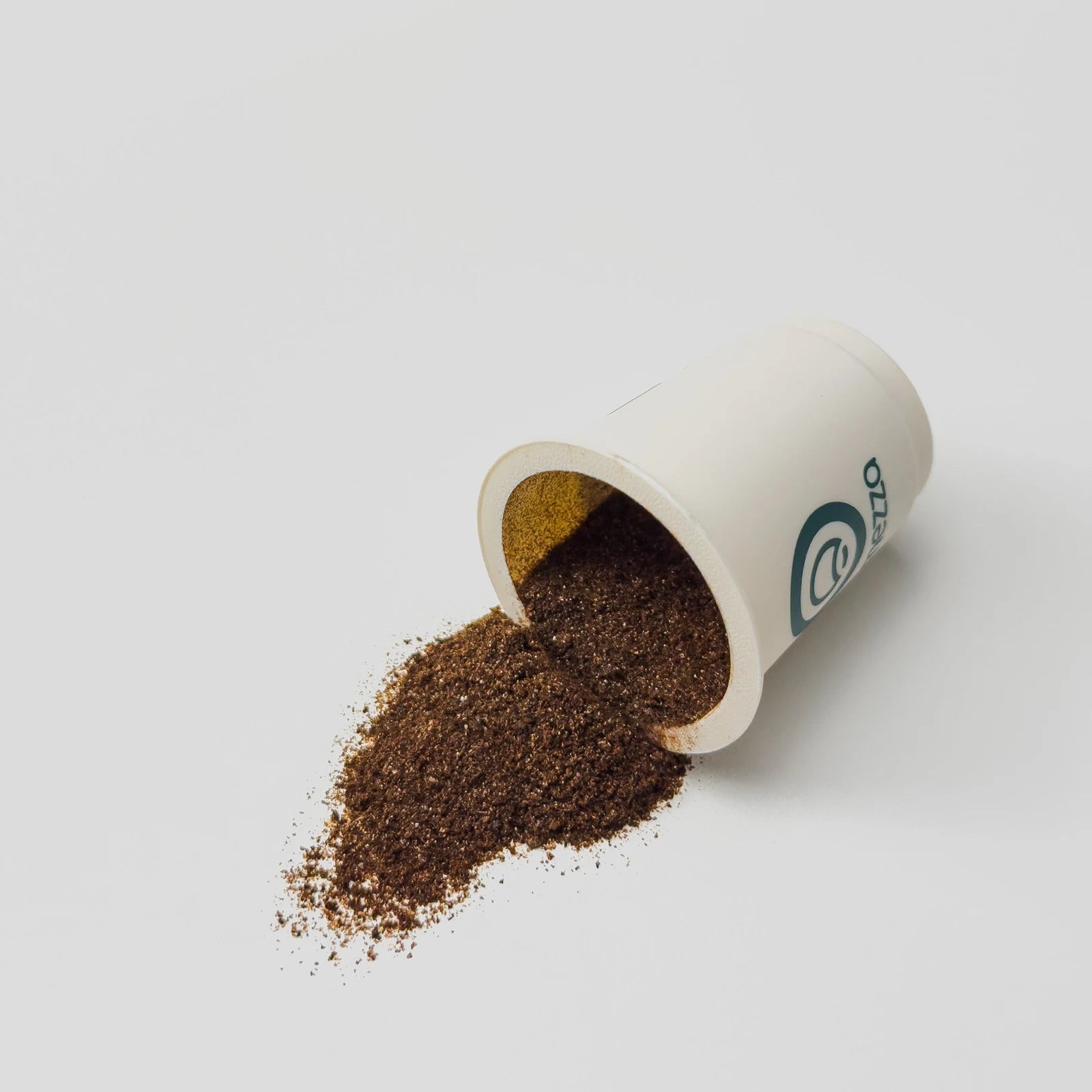 Open Mezza Signature Blend serving showing coffee crystals