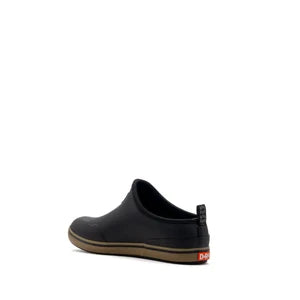 Rear profile of the Soot and Soil River Clog showing the pull tab and heel