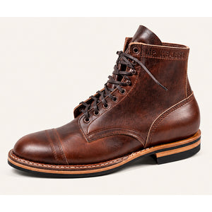 Sherman Toe Cap Boot | Dainite Sole - in Brown Chromexcel
