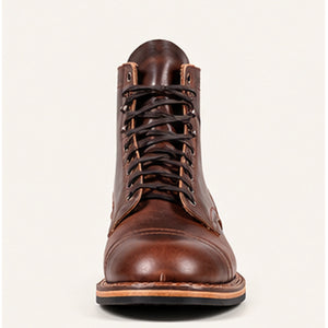 Sherman Toe Cap Boot | Dainite Sole - in Brown Chromexcel