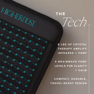 Infrared PEMF Go Mat | Portable Recovery Mat | Black with Turquoise Pattern