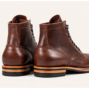 Sherman Toe Cap Boot | Dainite Sole - in Brown Chromexcel