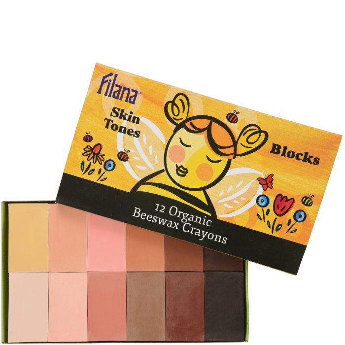 Filana Organic Beeswax Block Crayons | 12 Skintones