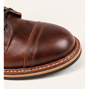 Sherman Toe Cap Boot | Dainite Sole - in Brown Chromexcel