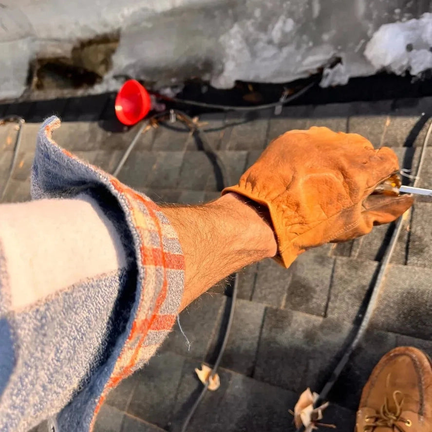 Buffalo Leather Ranching Gloves