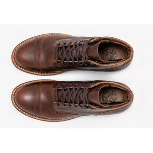 Sherman Toe Cap Boot | Dainite Sole - in Brown Chromexcel