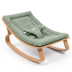 Baby Rocker For Ages 0-24 Months | Beech & Eucalyptus | Removable Muslin Cushion