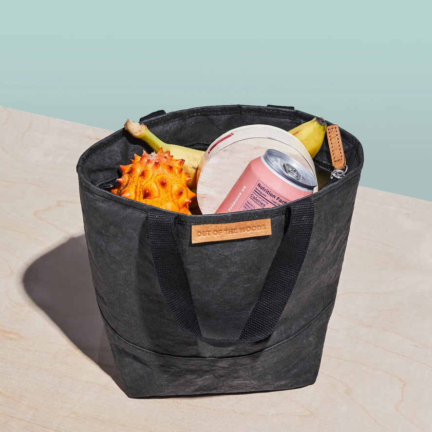 Mini Shopper Lunch Cooler, Washable Vegan Leather Lunch Box