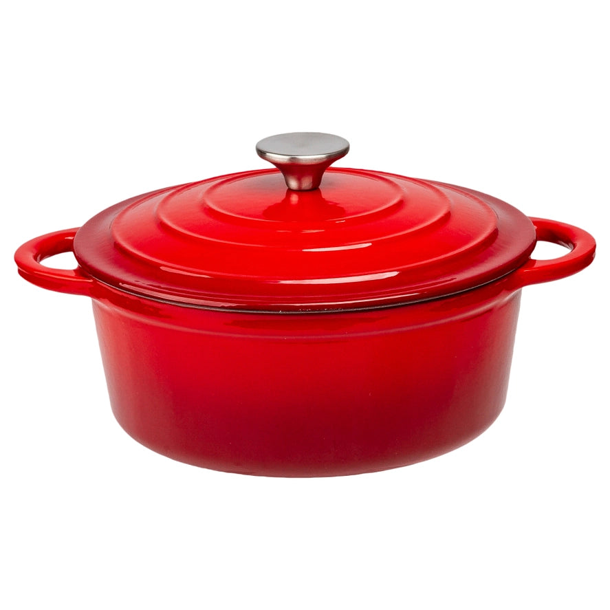 Enameled Cast Iron Dutch Oven 3.5 Qt Red