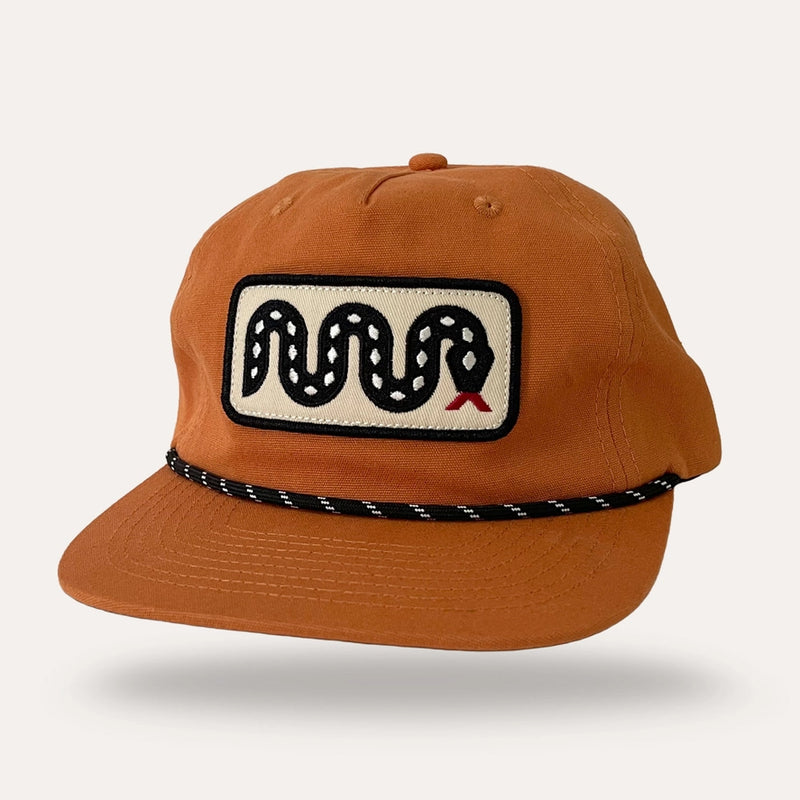 Snake Pattern Cap Sunday Lounge Snake Hat, 5-Panel Cotton Canvas – Rarely