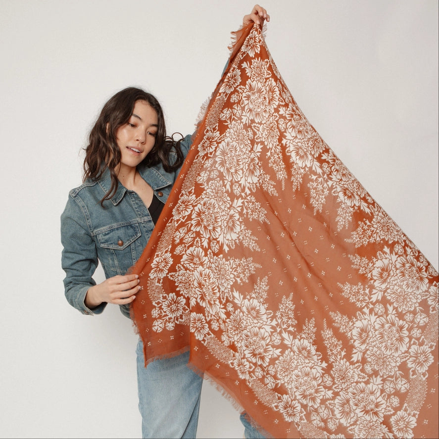 Big Honcho Bandana- Blossom in Cocoa