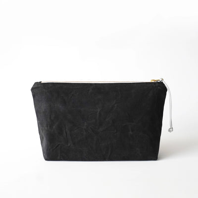 Frost River waxed canvas cosmetic bag — large