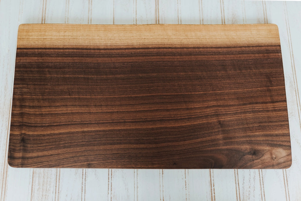 18" Walnut Live Edge Presentation/Cutting Board