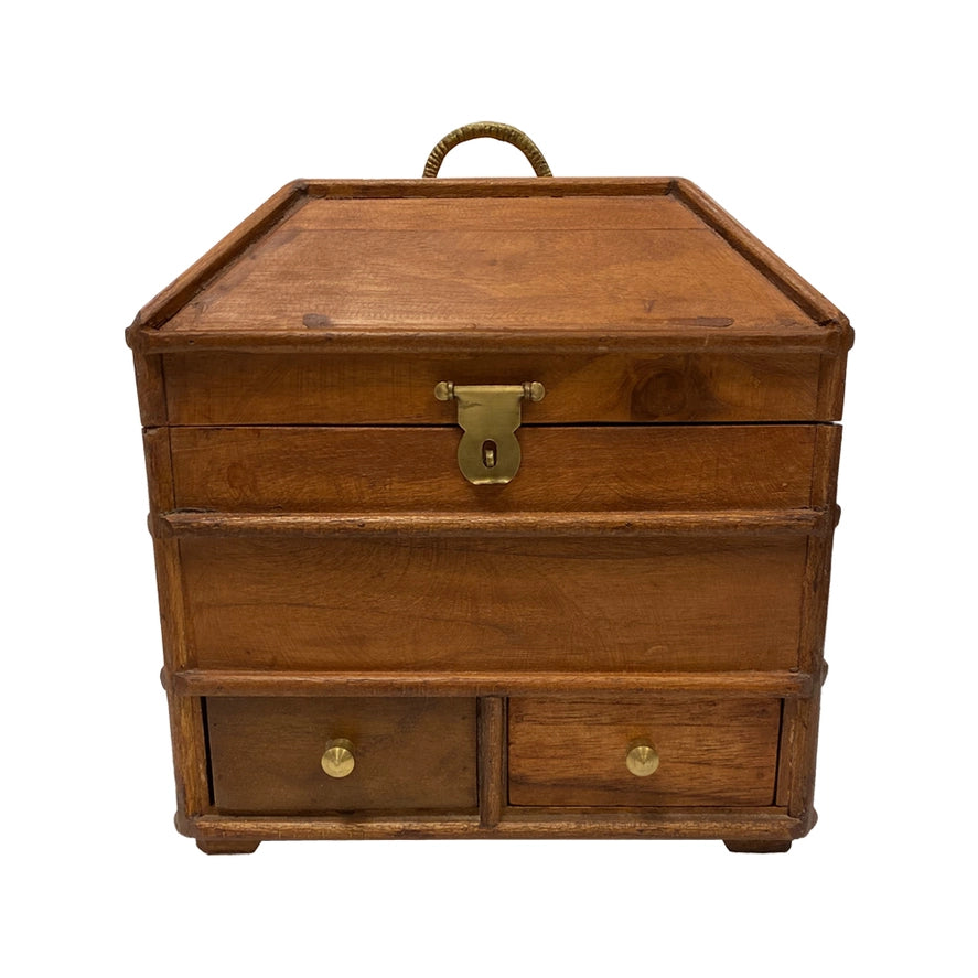 Portable British Campaign Chest- Antique Vintage Style