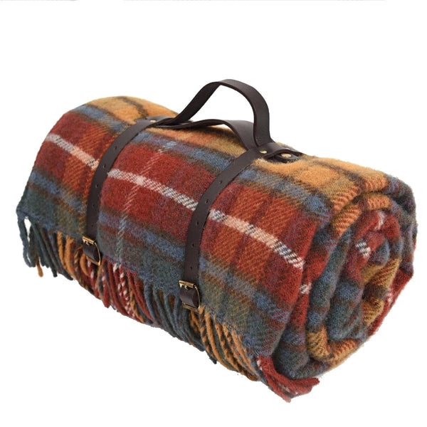 Highland Tweed Roll-Up Travel Blanket ~ Antique Buchanan ~