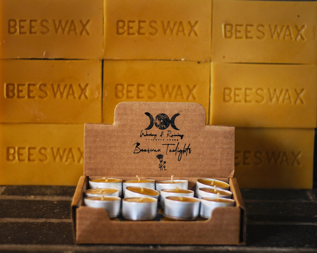 Beeswax Tealight Candles - Boxed For Single Sale