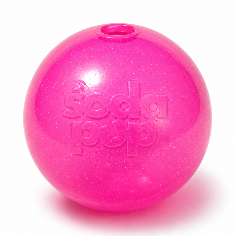 Glitter Ball Dog Toy | Soft Rubber | Floating Fetch Ball & Treat Dispenser | USA Made