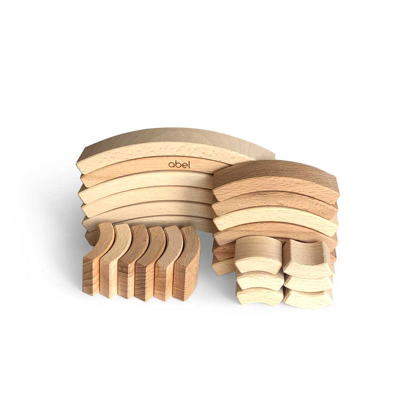 Abel Golden Ratio 24 wooden blocks, studio stack
