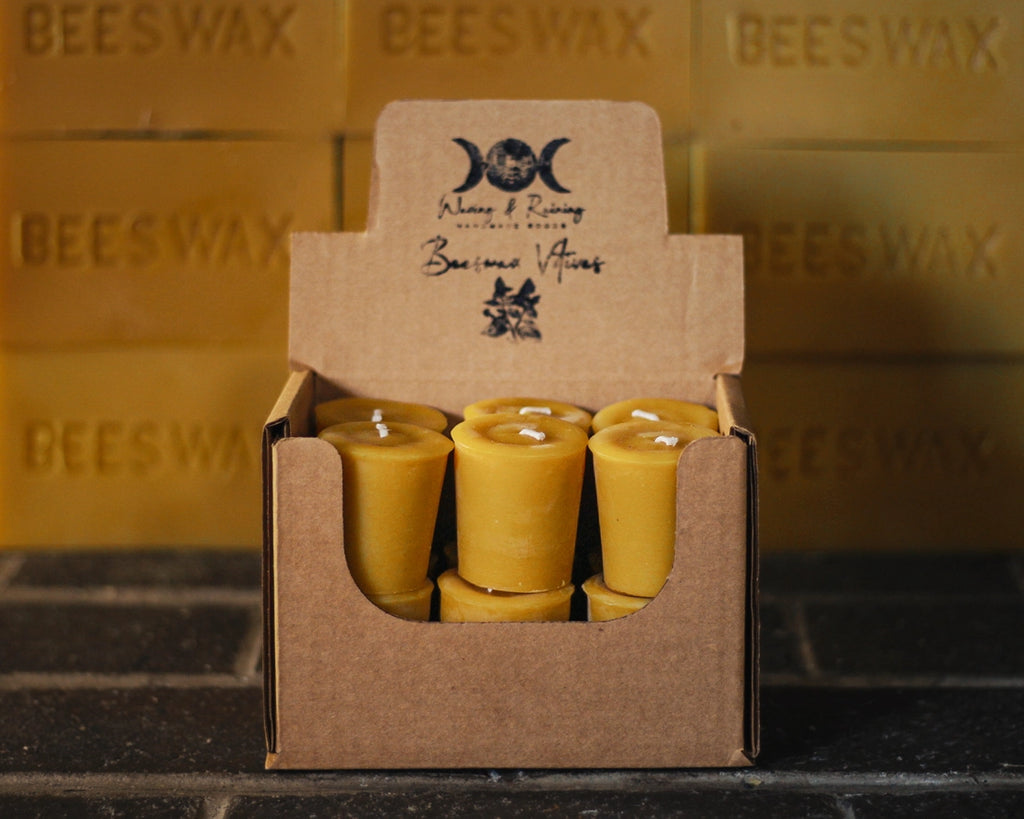 Beeswax Votive Candles - Boxed For Single Sale