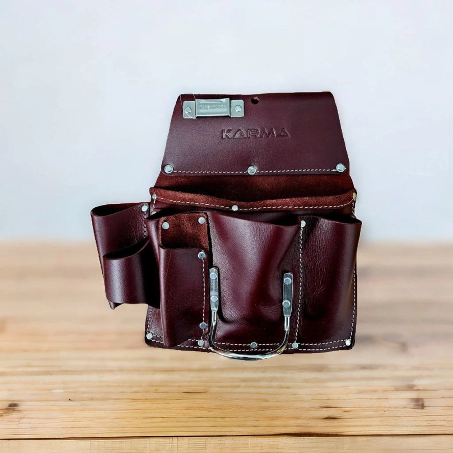 Karma 10-Pocket Oil Drywall Tool Pouch with Hammer Loop