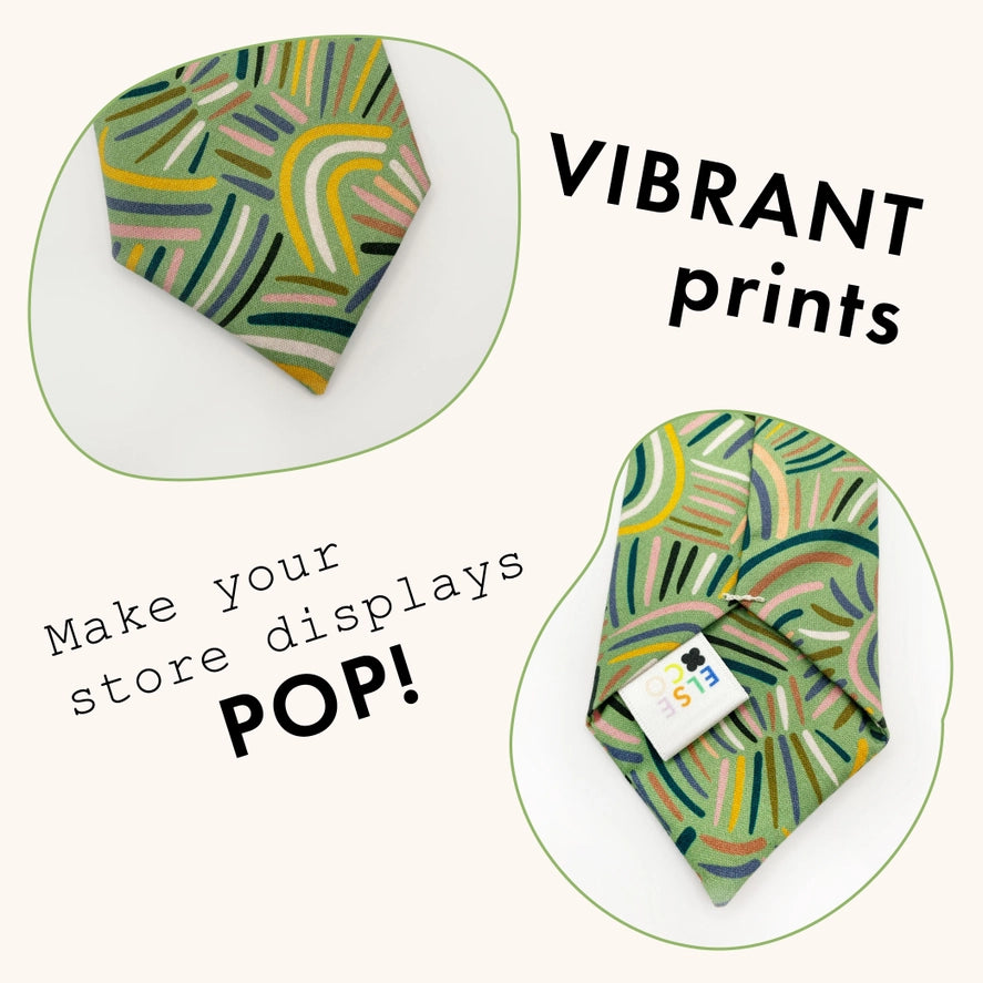 Green Neckties, Desert Rain Storm, Modern Boho Mens Neckties