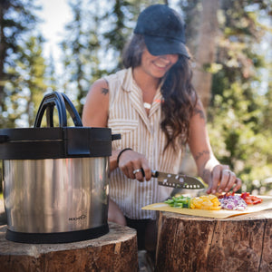 7-Quart RockPot | Heat-Retaining Stone System | Stainless Steel