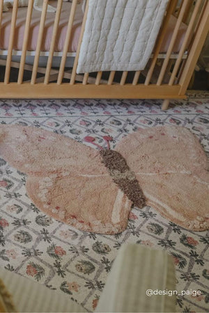 Washable Cotton Butterfly Rug | 8 Pink Shades | Handcrafted