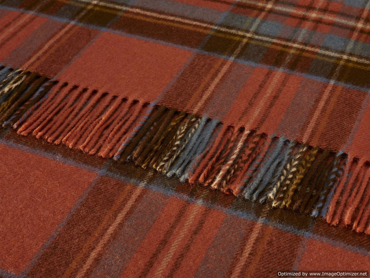 Antique Royal Stewart, Merino Lambswool Throw/Blanket