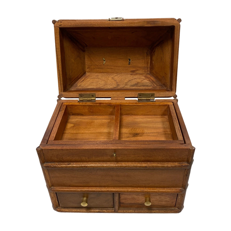 Portable British Campaign Chest- Antique Vintage Style