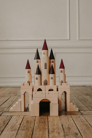 Great Kingdom Wooden Blocks | 65-Piece Set | Linden Wood