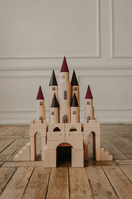 Great Kingdom Wooden Blocks | 65-Piece Set | Linden Wood
