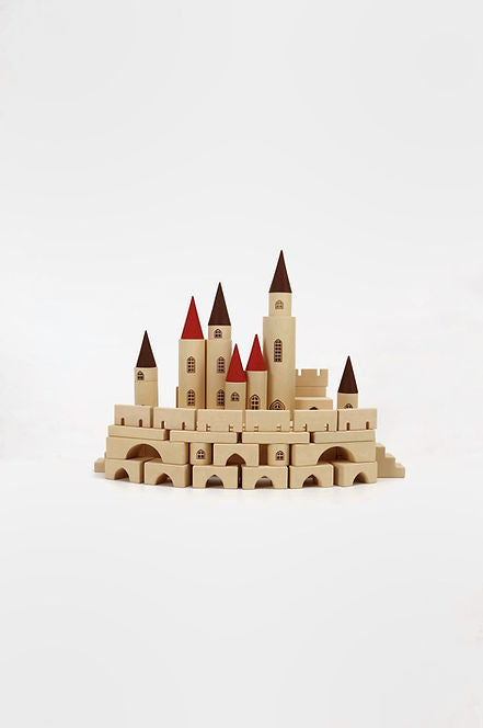 Great Kingdom Wooden Blocks | 65-Piece Set | Linden Wood