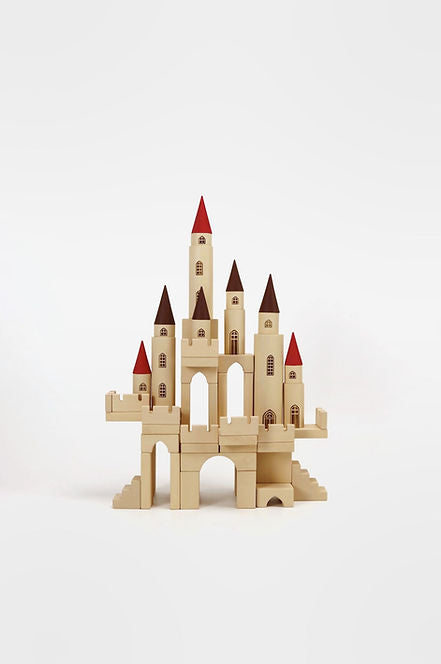 Great Kingdom Wooden Blocks | 65-Piece Set | Linden Wood