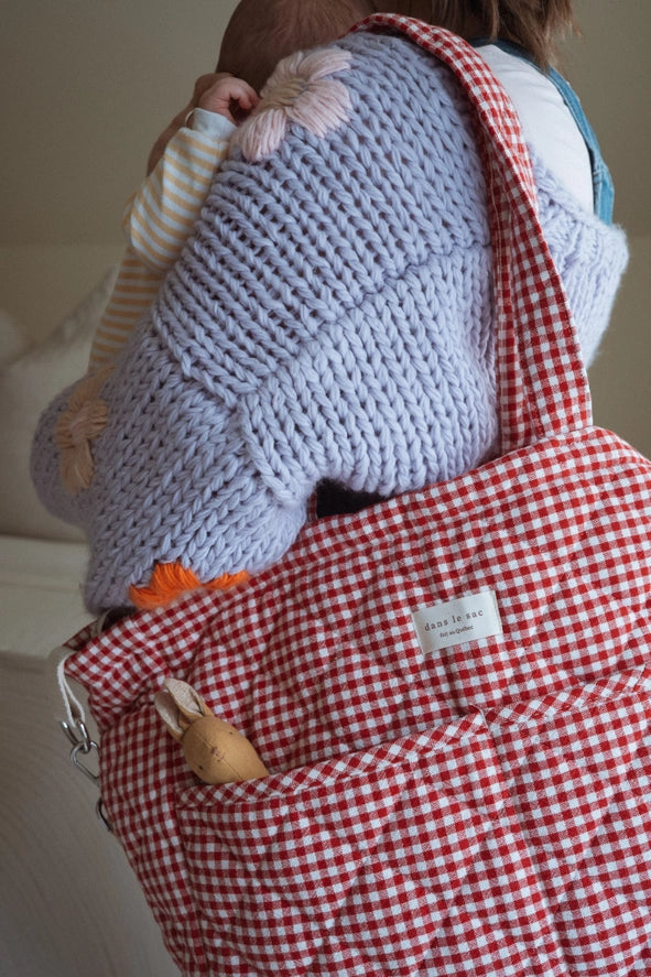 Organic Cotton Diaper Bag - Gingham Collection