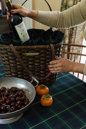 Large Market Basket | Amish Handwoven | Seagrass & Willow | 18" x 11" x 12"