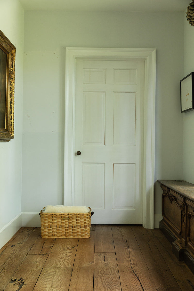 Handwoven Seagrass Laundry Basket | Leather Handles | 23" x 16" x 11"