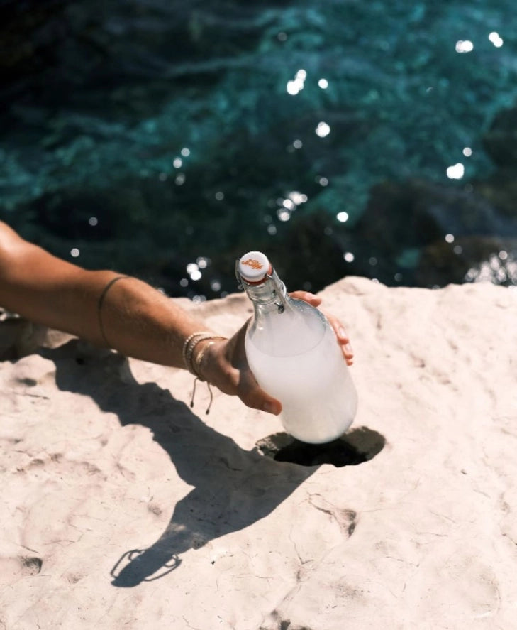 1L French Glass Swing Top Bottle w/ Airtight Hinged Stopper