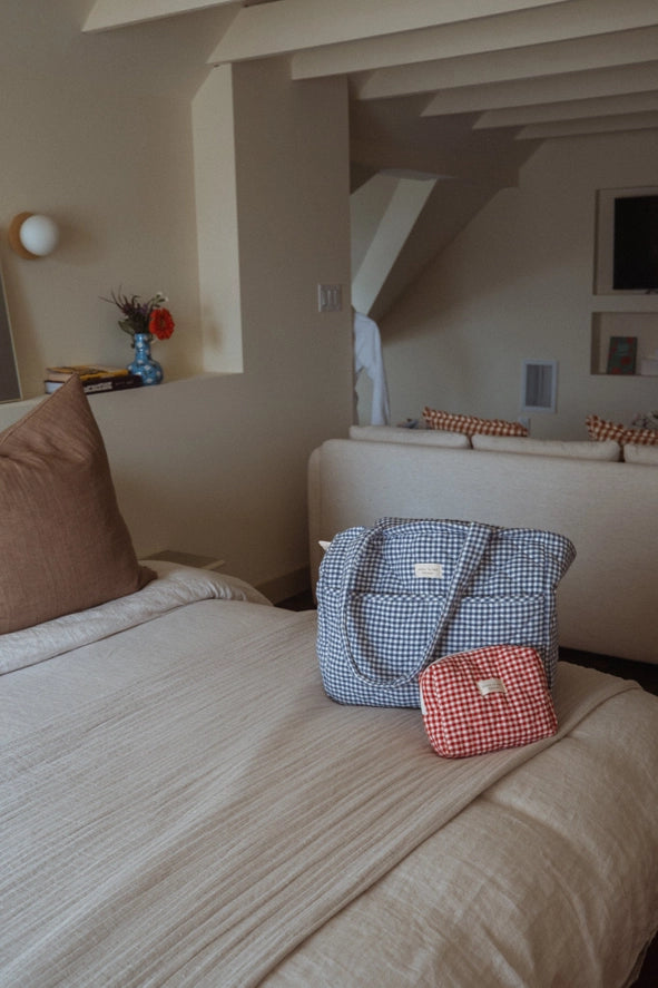 Organic Cotton Diaper Bag - Gingham Collection