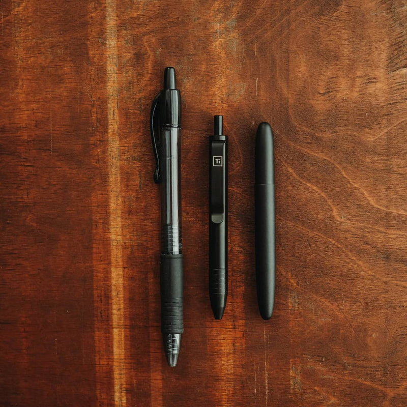 Mini Click Pen | D1 Refill | Titanium, Brass, Copper, or Zirconium