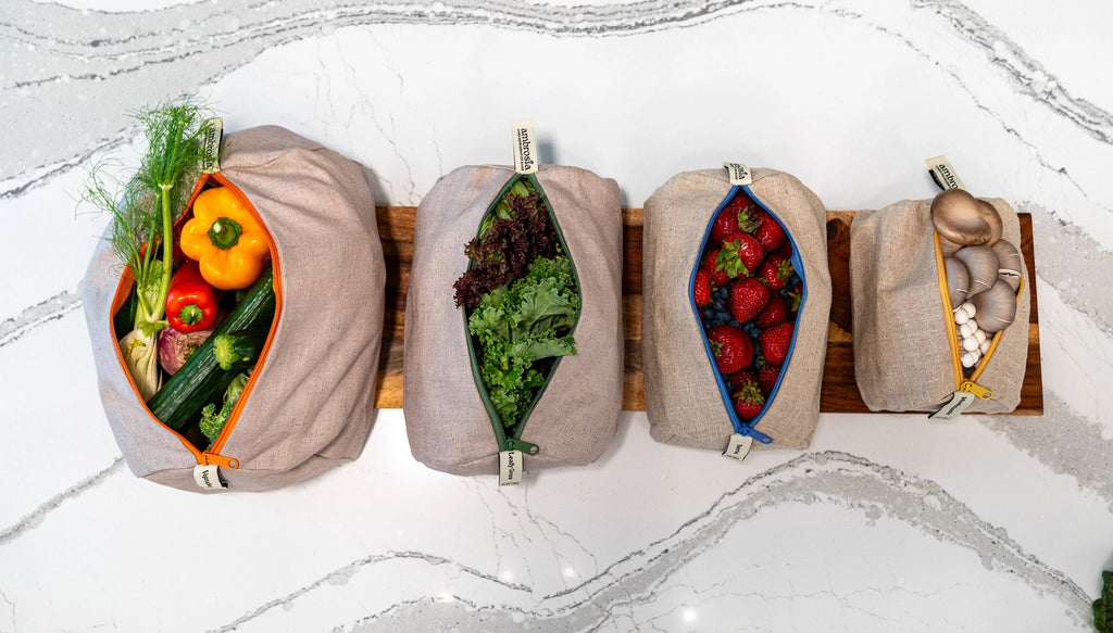The Complete Set – Reusable Linen Produce Bags (Set of 4)