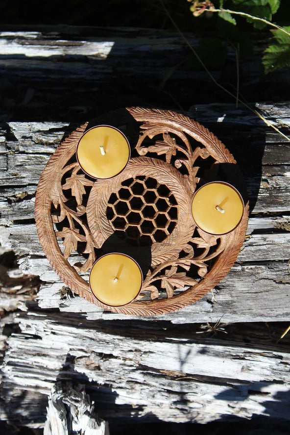 Beeswax Tealight Candles - Boxed For Single Sale
