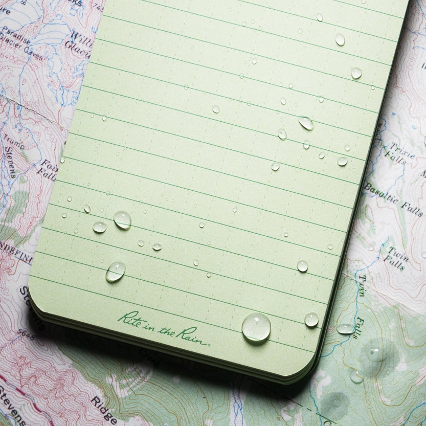 Rite in the Rain 3" X 5" Top Spiral Notebook, Green