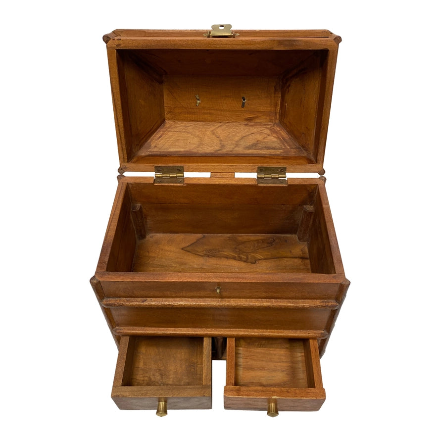 Portable British Campaign Chest- Antique Vintage Style
