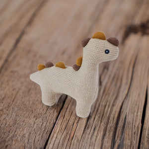 Organic Cotton Knit Stuffed Animal Baby Toy | Soft Plush Dino