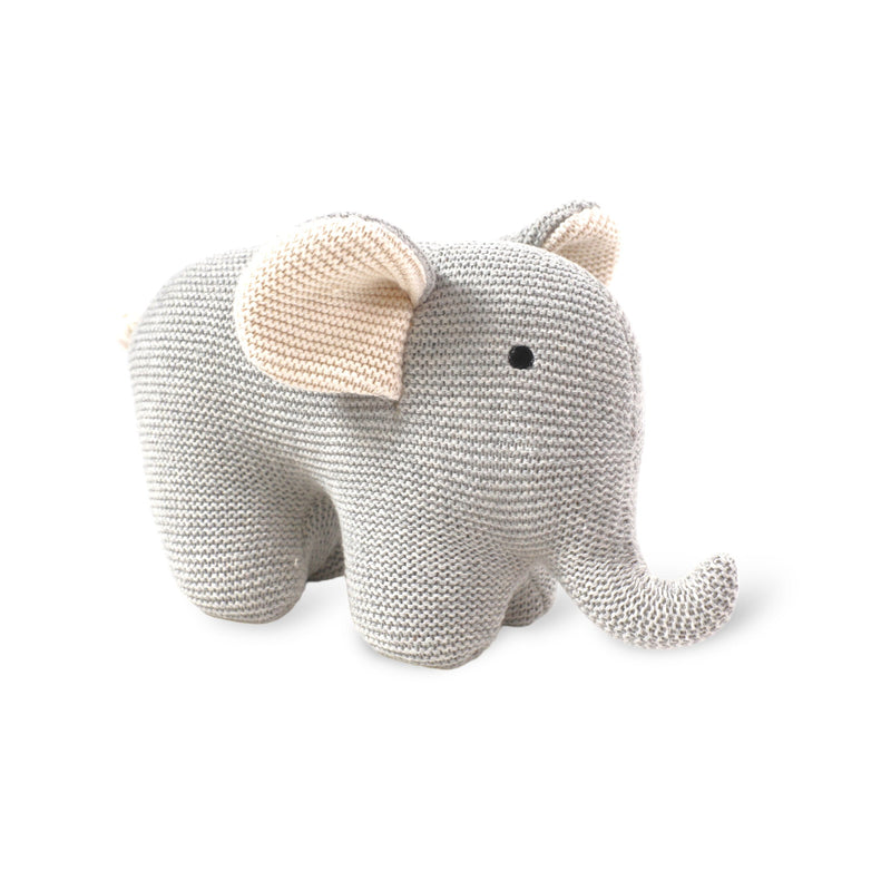 Elephant Organic Cotton Knit Stuffed Animal