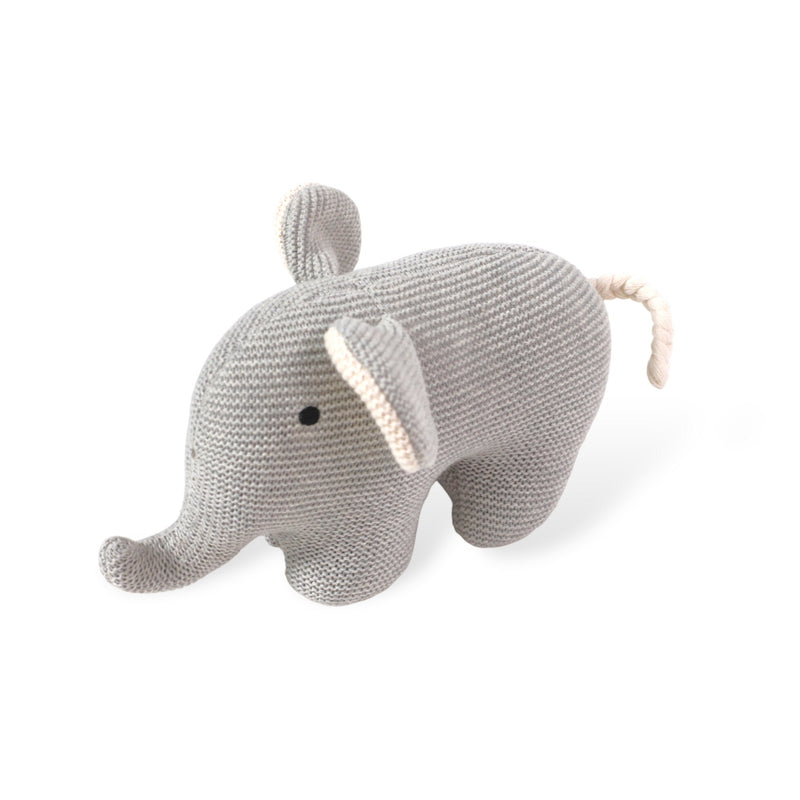 Elephant Organic Cotton Knit Stuffed Animal