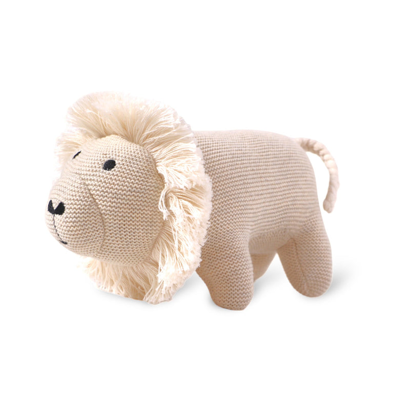 Organic Cotton Knit Lion | Stuffed Animal Baby Toy