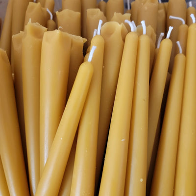 Farm and Hive beeswax taper candles — 8 inch
