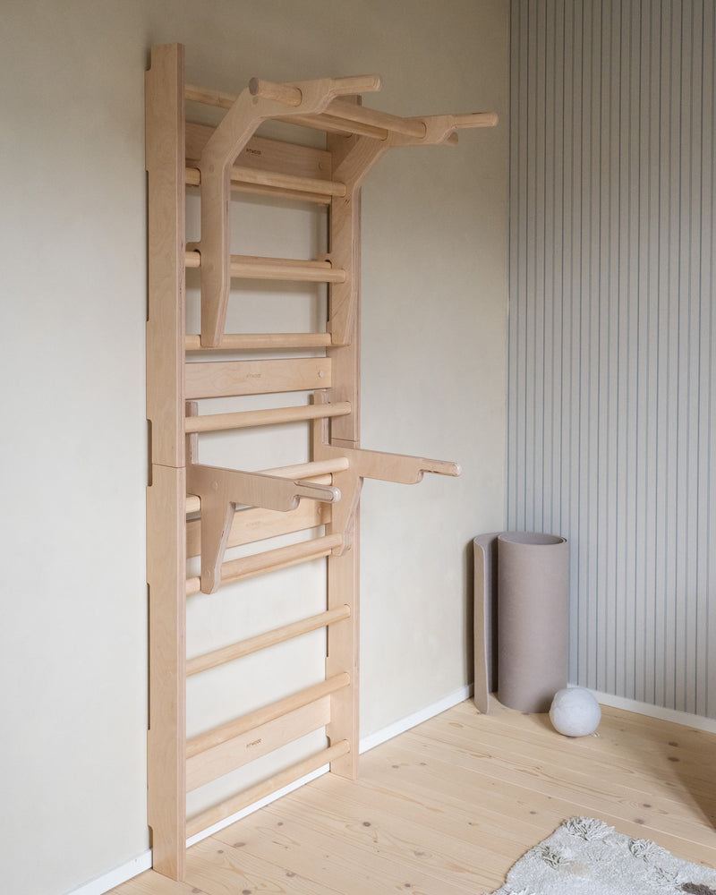 OKSA Pull-Up Bar & Dip Station | Birch Plywood | 150 kg Capacity